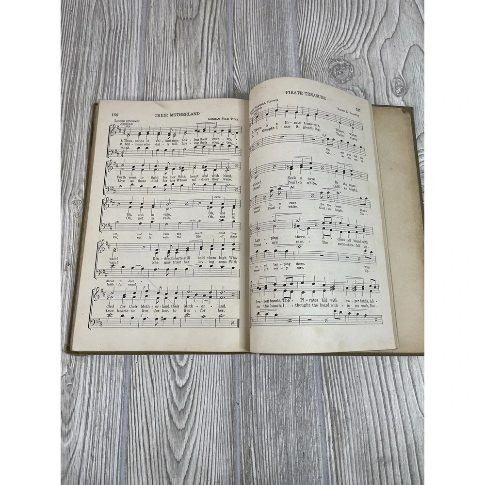 1925 Three-Part Music Ginn & Co Music Education Series Illustrated Antique